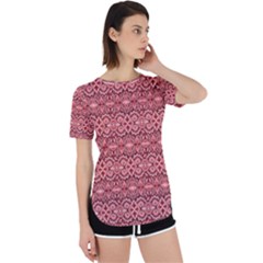 Pink-art-with-abstract-seamless-flaming-pattern Perpetual Short Sleeve T-shirt by uniart180623