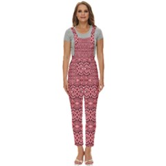 Pink-art-with-abstract-seamless-flaming-pattern Women s Pinafore Overalls Jumpsuit by uniart180623