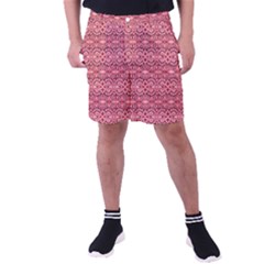 Pink-art-with-abstract-seamless-flaming-pattern Men s Pocket Shorts by uniart180623