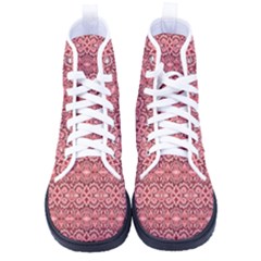 Pink-art-with-abstract-seamless-flaming-pattern Women s High-top Canvas Sneakers by uniart180623