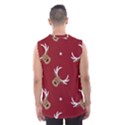 Cute-reindeer-head-with-star-red-background Men s Basketball Tank Top View2