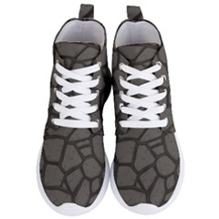 Cartoon-gray-stone-seamless-background-texture-pattern Women s Lightweight High Top Sneakers by uniart180623