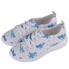 Seamless-pattern-with-cute-sharks-hearts Women s Lightweight Sports Shoes by uniart180623