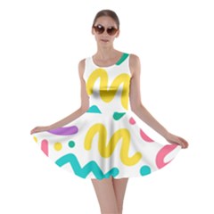 Abstract-pop-art-seamless-pattern-cute-background-memphis-style Skater Dress by uniart180623