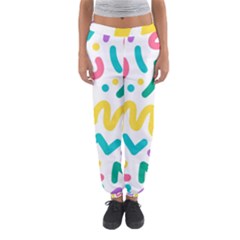 Abstract-pop-art-seamless-pattern-cute-background-memphis-style Women s Jogger Sweatpants by uniart180623