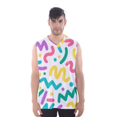 Abstract-pop-art-seamless-pattern-cute-background-memphis-style Men s Basketball Tank Top by uniart180623