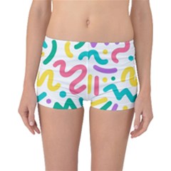 Abstract-pop-art-seamless-pattern-cute-background-memphis-style Boyleg Bikini Bottoms by uniart180623