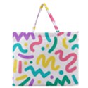 Abstract-pop-art-seamless-pattern-cute-background-memphis-style Zipper Large Tote Bag View1