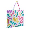 Abstract-pop-art-seamless-pattern-cute-background-memphis-style Zipper Large Tote Bag View2