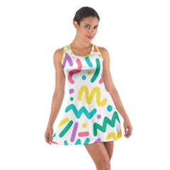 Abstract-pop-art-seamless-pattern-cute-background-memphis-style Cotton Racerback Dress by uniart180623