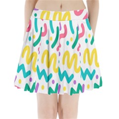 Abstract-pop-art-seamless-pattern-cute-background-memphis-style Pleated Mini Skirt by uniart180623