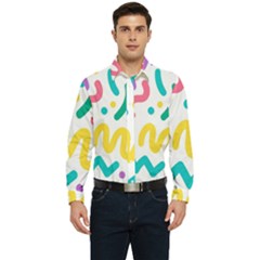 Abstract-pop-art-seamless-pattern-cute-background-memphis-style Men s Long Sleeve  Shirt by uniart180623