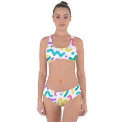 Abstract-pop-art-seamless-pattern-cute-background-memphis-style Criss Cross Bikini Set by uniart180623