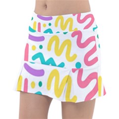 Abstract-pop-art-seamless-pattern-cute-background-memphis-style Classic Tennis Skirt by uniart180623