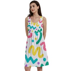 Abstract-pop-art-seamless-pattern-cute-background-memphis-style Classic Skater Dress by uniart180623