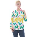 Abstract-pop-art-seamless-pattern-cute-background-memphis-style Women s Long Sleeve Pocket Shirt View1