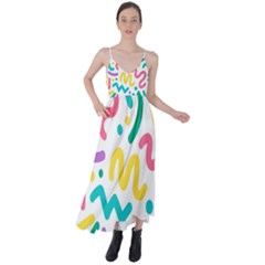 Abstract-pop-art-seamless-pattern-cute-background-memphis-style Tie Back Maxi Dress by uniart180623