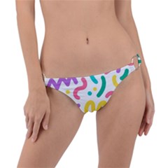 Abstract-pop-art-seamless-pattern-cute-background-memphis-style Ring Detail Bikini Bottoms by uniart180623