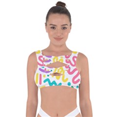 Abstract-pop-art-seamless-pattern-cute-background-memphis-style Bandaged Up Bikini Top by uniart180623