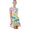 Abstract-pop-art-seamless-pattern-cute-background-memphis-style Frill Swing Dress View1