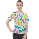 Abstract-pop-art-seamless-pattern-cute-background-memphis-style Women s Sport Raglan Tee View1