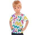 Abstract-pop-art-seamless-pattern-cute-background-memphis-style Kids  Sports Tee View1