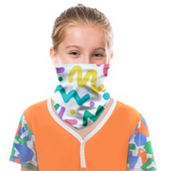 Abstract-pop-art-seamless-pattern-cute-background-memphis-style Face Covering Bandana (kids) by uniart180623