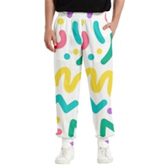 Abstract-pop-art-seamless-pattern-cute-background-memphis-style Men s Elastic Waist Pants by uniart180623