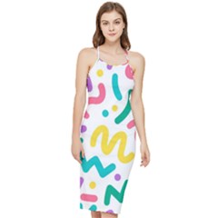 Abstract-pop-art-seamless-pattern-cute-background-memphis-style Bodycon Cross Back Summer Dress by uniart180623