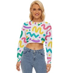 Abstract-pop-art-seamless-pattern-cute-background-memphis-style Lightweight Long Sleeve Sweatshirt by uniart180623