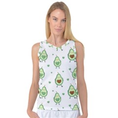 Cute-seamless-pattern-with-avocado-lovers Women s Basketball Tank Top by uniart180623