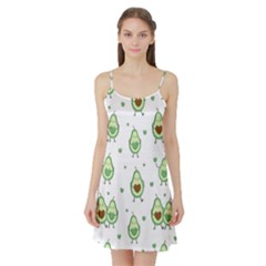 Cute-seamless-pattern-with-avocado-lovers Satin Night Slip by uniart180623