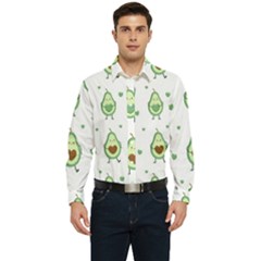 Cute-seamless-pattern-with-avocado-lovers Men s Long Sleeve  Shirt by uniart180623