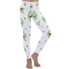 Cute-seamless-pattern-with-avocado-lovers Kids  Lightweight Velour Classic Yoga Leggings by uniart180623