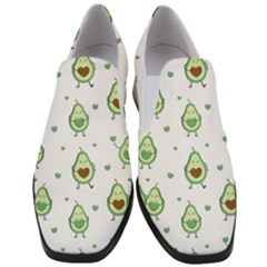 Cute-seamless-pattern-with-avocado-lovers Women Slip On Heel Loafers by uniart180623