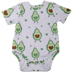 Cute-seamless-pattern-with-avocado-lovers Baby Short Sleeve Bodysuit by uniart180623