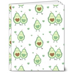 Cute-seamless-pattern-with-avocado-lovers 8  X 10  Softcover Notebook by uniart180623