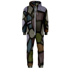 Cartoon-colored-stone-seamless-background-texture-pattern - Hooded Jumpsuit (men) by uniart180623