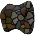 Cartoon-colored-stone-seamless-background-texture-pattern - Velour Head Support Cushion View4