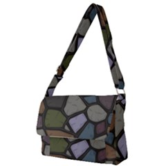 Cartoon-colored-stone-seamless-background-texture-pattern - Full Print Messenger Bag (s) by uniart180623