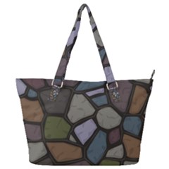 Cartoon-colored-stone-seamless-background-texture-pattern - Full Print Shoulder Bag by uniart180623