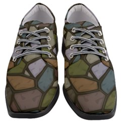 Cartoon-colored-stone-seamless-background-texture-pattern - Women Heeled Oxford Shoes by uniart180623