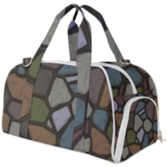 Cartoon-colored-stone-seamless-background-texture-pattern - Burner Gym Duffel Bag by uniart180623