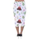 Cute-palm-volcano-seamless-pattern Velvet Midi Pencil Skirt View2