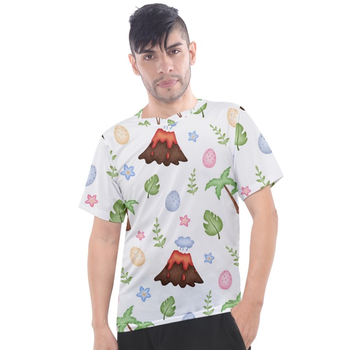 Cute-palm-volcano-seamless-pattern Men s Sport Top