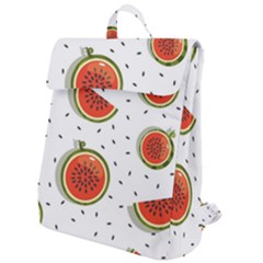 Seamless-background-pattern-with-watermelon-slices Flap Top Backpack by uniart180623