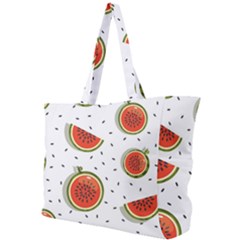 Seamless-background-pattern-with-watermelon-slices Simple Shoulder Bag by uniart180623