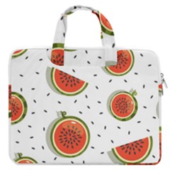 Seamless-background-pattern-with-watermelon-slices Macbook Pro 16  Double Pocket Laptop Bag  by uniart180623