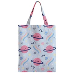 Cute-planet-space-seamless-pattern-background Zipper Classic Tote Bag by uniart180623