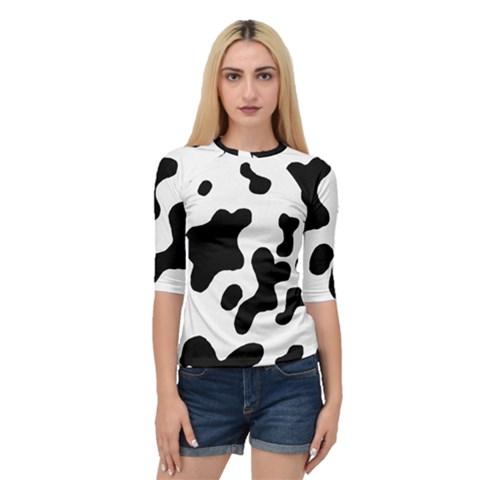 Cow Pattern Quarter Sleeve Raglan Tee by uniart180623